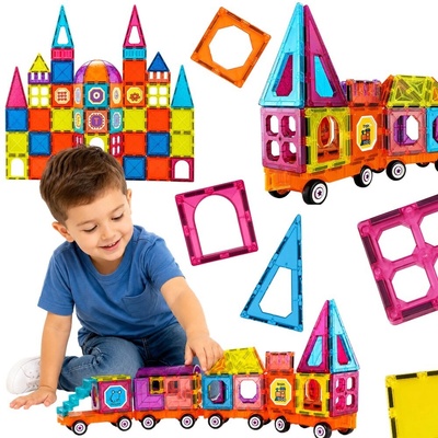 Woopie toys Magnetická stavebnica Vlak 71 ks