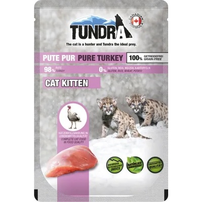 TUNDRA Kitten пауч за подрастващи котенца, БЕЗ ЗЪРНО, чисто пуешко - 100 гр, Германия - 775