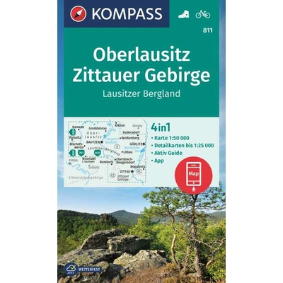 Oberlausitz Zittauer Gebirge, Lausitzer Bergland 1:50 t. l