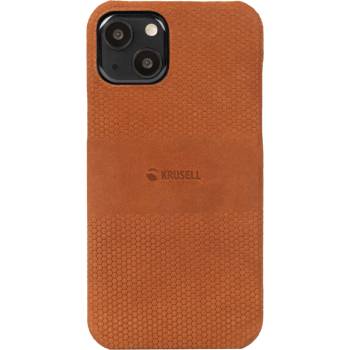 Image 1 of Krusell Гръб Krusell Leather Cover за iPhone 13 mini - Cognac