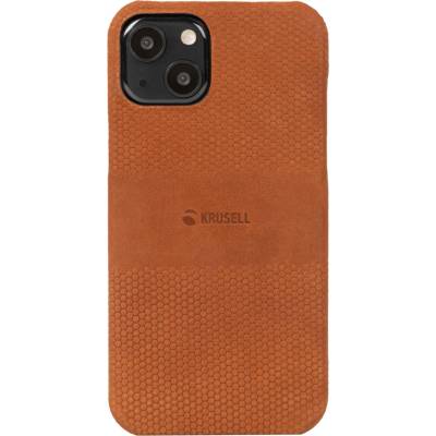 Krusell Гръб Krusell Leather Cover за iPhone 13 mini - Cognac