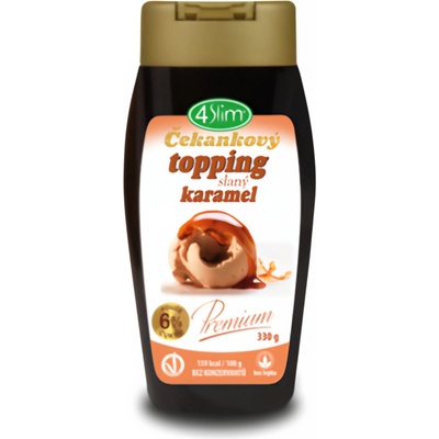 4Slim Čekankový topping karamel 330 g