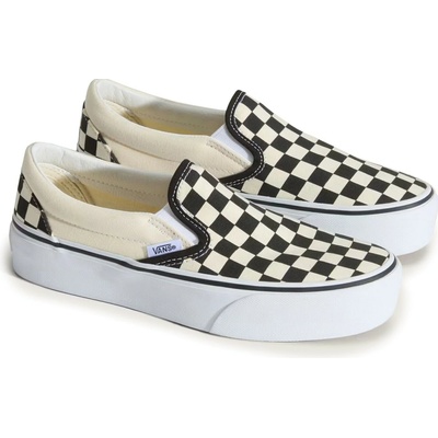Vans Classic Slip On Platform checkerboard wht black white