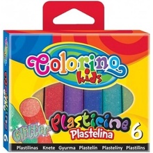 Colorino Kids farebná plastelína 6 farieb Glitter