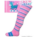 New Baby bavlněné punčocháčky s ABS růžové zebra