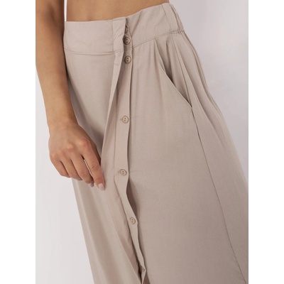 Skirt-D73761M50222A-dark beige hnedá Fresh Made