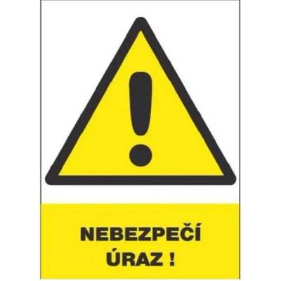 Tabulka bezpečnostní - Nebezpečí úrazu 12335