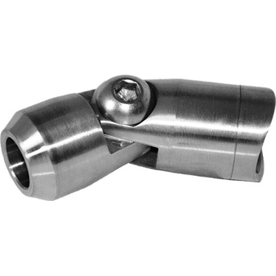 Držiak tyče ø 12 mm s kĺbom na trubku ø 42,4 mm, AISI 304