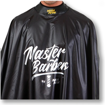 Nishman Barber One Cape Black&Yellow pláštenka s gumovým vysokým golierom