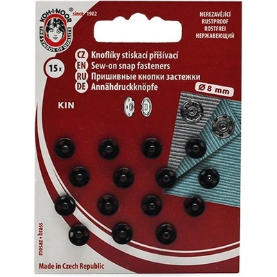 KIN Knoflíky stiskací patentky Ms průměr 8mm (vel. 1/2)