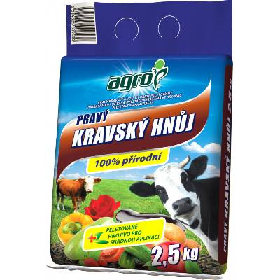 AGRO CS Hnojivo AGRO pravý kravský hnoj - 2,5 kg