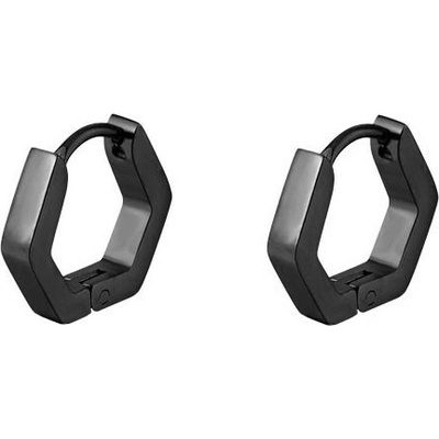 Steel Edge náušnice z chirurgickej ocele WJHE854 Čierna