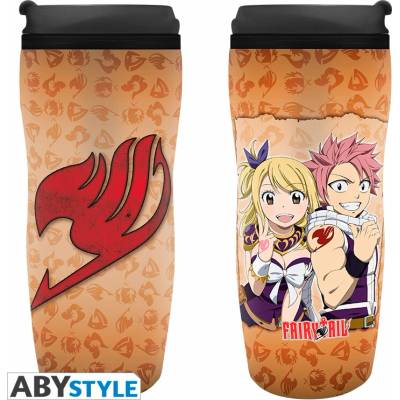 ABYstyle termohrnček FAIRY TAIL Lucy, Natsu & Emblem 355 ml