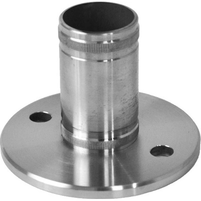 Kotevní deska (ø 100 mm) na trubku ø 42,4 mm, broušená nerez K320 / AISI304