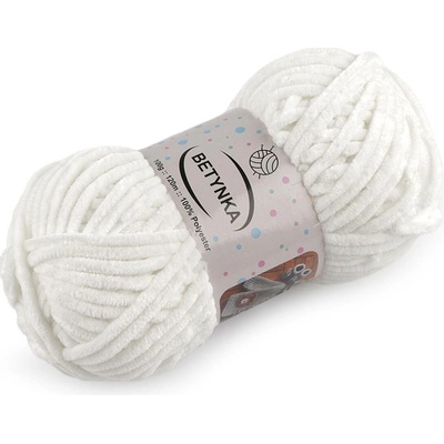 Pletací žinylková příze Betynka 100 g Varianta: 1 (301) bílá, Balení: 1 ks 59481/152966/275077