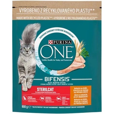 Purina ONE Sterilcat s kuracím 0,8 kg