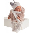 Panenky Antonio Juan Realistická miminko holčička Kika v zimním oblečku