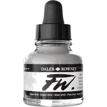 Daler Rowney FW Акрилно мастило Silver Imitation 29, 5 ml 1 бр (160029702)
