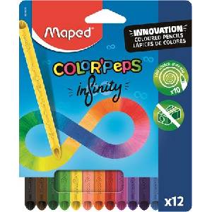 Maped Комплект цветни моливи, триъгълни, MAPED "ColorPeps INFINITY", 12 различни цвята 861600 (861600)