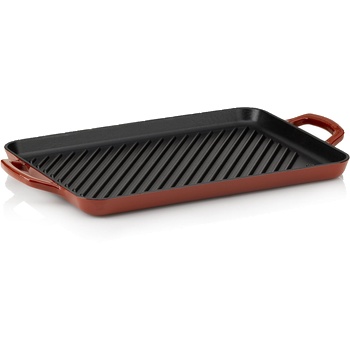 Kela Чугунена оребрена плоча за печене KELA Calido 35х25 см, червена (1022)