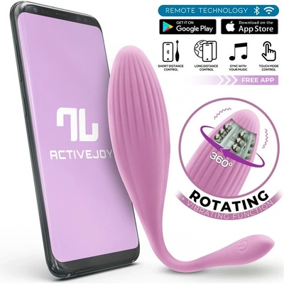 INTOYOU App Series Vibrating & Rotating Egg with Beads & App Purple