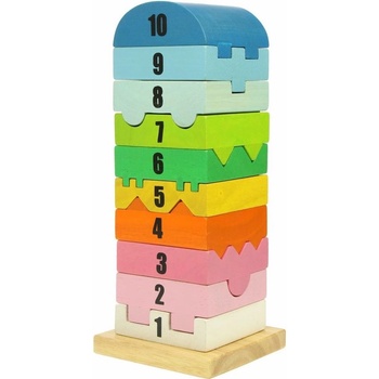 Bigjigs veža s číslicami a bodkami