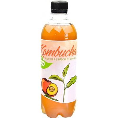 Stevikom Kombucha Bílý čaj Bio Broskve 0,5 l