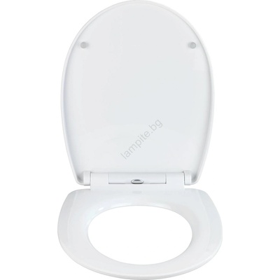 WENKO 24082800 - Тоалетна седалка DROPLETS 45x38, 8 cm син/бял (WE0671)