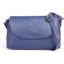 Vera Pelle malá kožená tmavěcrossbody kabelka no. 63 modrá