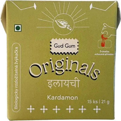 Gud Gum kardamon přírodní žvýkačky - 15 ks