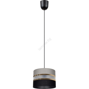 BELIS Полилей на въже CORAL 1xE27/60W/230V черно-сива (BE0217)