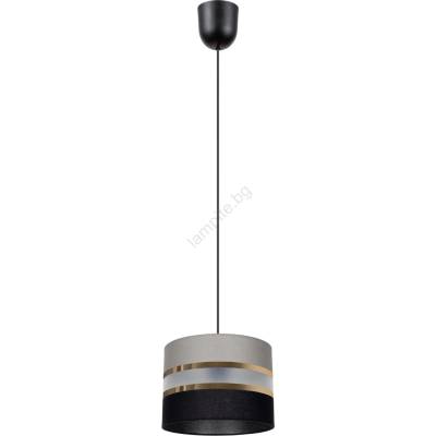 BELIS Полилей на въже CORAL 1xE27/60W/230V черно-сива (BE0217)