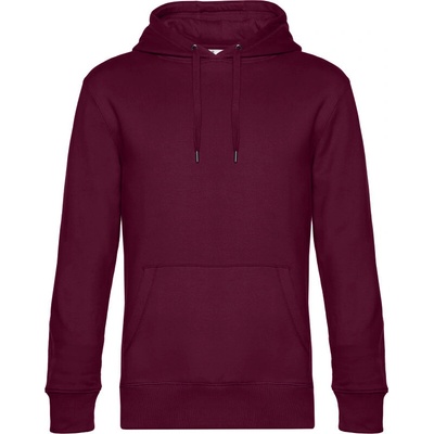 B&C mikina KING Hooded s kapucí pánská COT-01U02Kx5500 Třešeňová tmavá