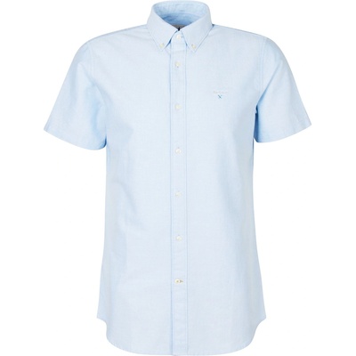 Barbour Риза с къс ръкав Barbour Oxford Short Sleeve Tailored Shirt - Sky BL32