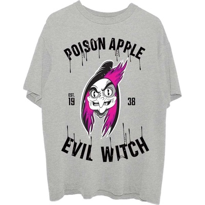Disney tričko snow white Evil Witch Poison Apple šedé