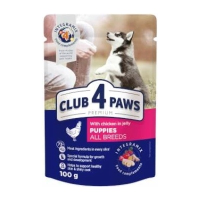 Club 4 Paws s kuřecím v želé pro štěňata 100 g