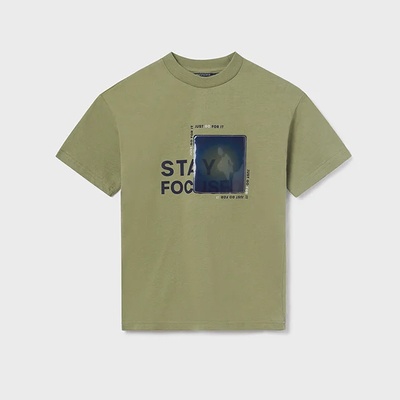 MAYORAL Тениска с къс ръкав stay focused за момче Майорал в зелено