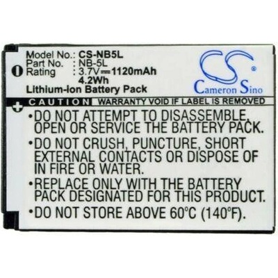 Cameron sino Батерия за апарат CANON NB5L Li-Ion 3.7V, 1000MAH, Cameron Sino (CS-NB5L)