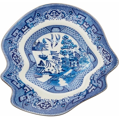 Seletti Dezertný tanier DIESEL CLASSICS ON ACID GLITCHY WILLOW 21 cm modrý porcelán