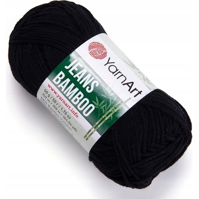 Priadza YarnArt Jeans Bamboo 135 čierna 150 m