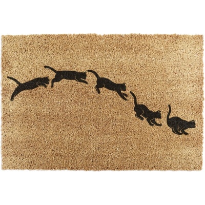 Artsy Mats Изтривалка от кокосови влакна 40x60 cm Jumping Cats - Artsy Doormats (6040-JUMPINGCATS)