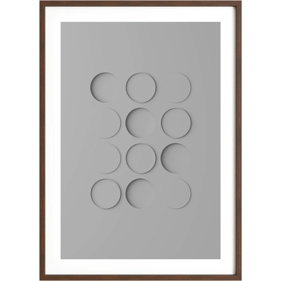 Idealform Poster no. 3 Shadow forms Barva: Silver grey, Velikost: 500x700 mm