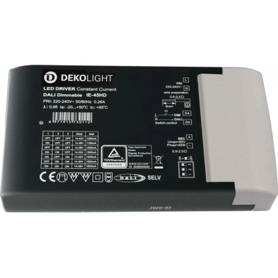 Deko-Light napájení BASIC, DIM, Multi CC, IE-45HD konstantní proud 1050-1600 mA IP20 stmívatelné 14-43V DC 14,7-45,00 W 862193