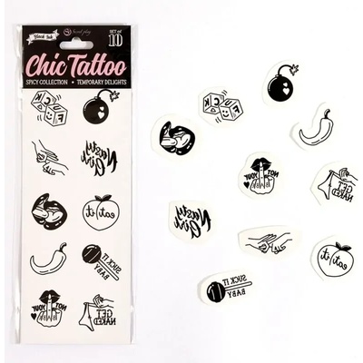 Сет от 10 временни татуировки, пикантни - Tattoos Spicy Collection (D-239377)