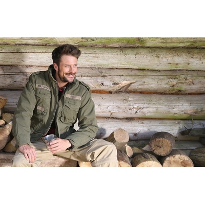 Brandit Премиум мъжко яке в цвят маслина Brandit M65 GiantBW-3101-1 - Маслина, размер XXL