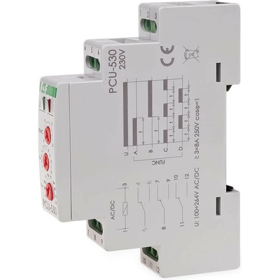 PCU-530 - Univerzálne časové relé, 4 funkcie, 230V, 8A, 3x NO/NC