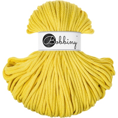 Bobbiny bavlněná šňůra PREMIUM 5mm Canary Yellow