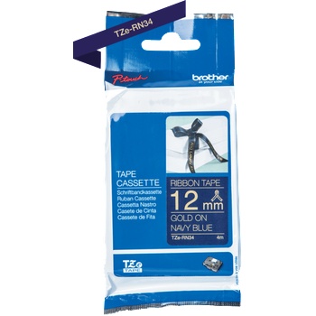 Brother textile tape gold-navy 12mm-4m (TZERN34)