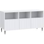 vidaXL ТВ шкаф с чекмедже Бяло 102 x 34, 5 x 50 см Инженерна дървесина (894445)