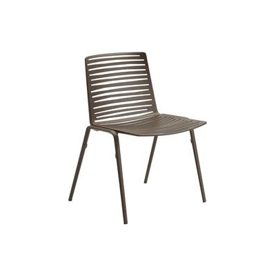 Fast Hliníková stohovatelná zahradní jídelní židle Zebra bílá